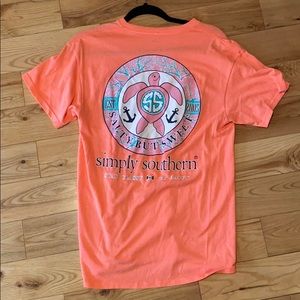 Coral simply southern T-shirt